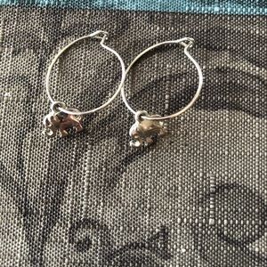 Elephant hoop earrings